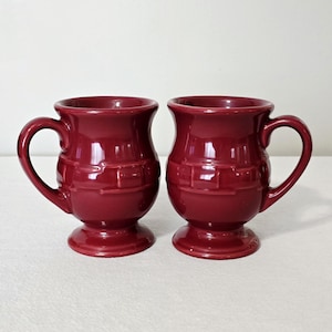 Longaberger Woven Traditions Paprika Latta Mugs Set Of 2