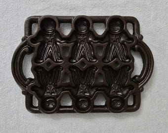 Vintage All American Cast Iron Gingerbread Man Mold, John Wright 1984
