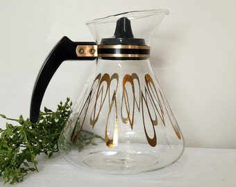 Vintage David Douglas Coffee Carafe 1960s MCM Glass Coffee Pot