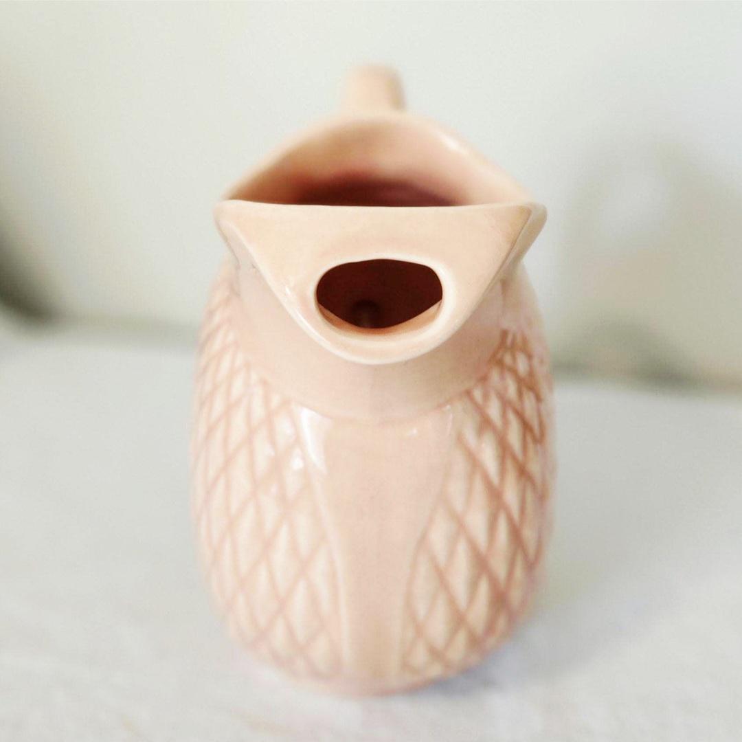 Vintage Hull Pottery Pink Diamond Quilt Pitcher B29, Retro Pastel