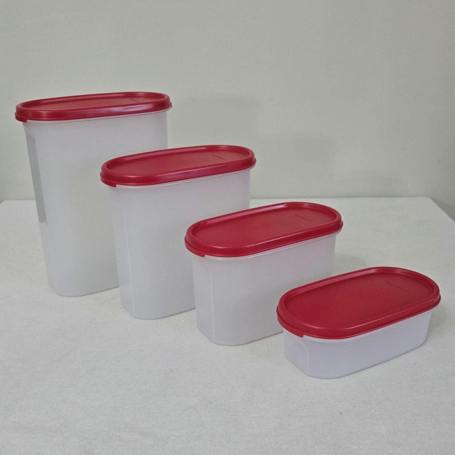 ビンテージ容器4点 Vintage Tupperware Modular Mates Oval Storage Containers, Set of 4