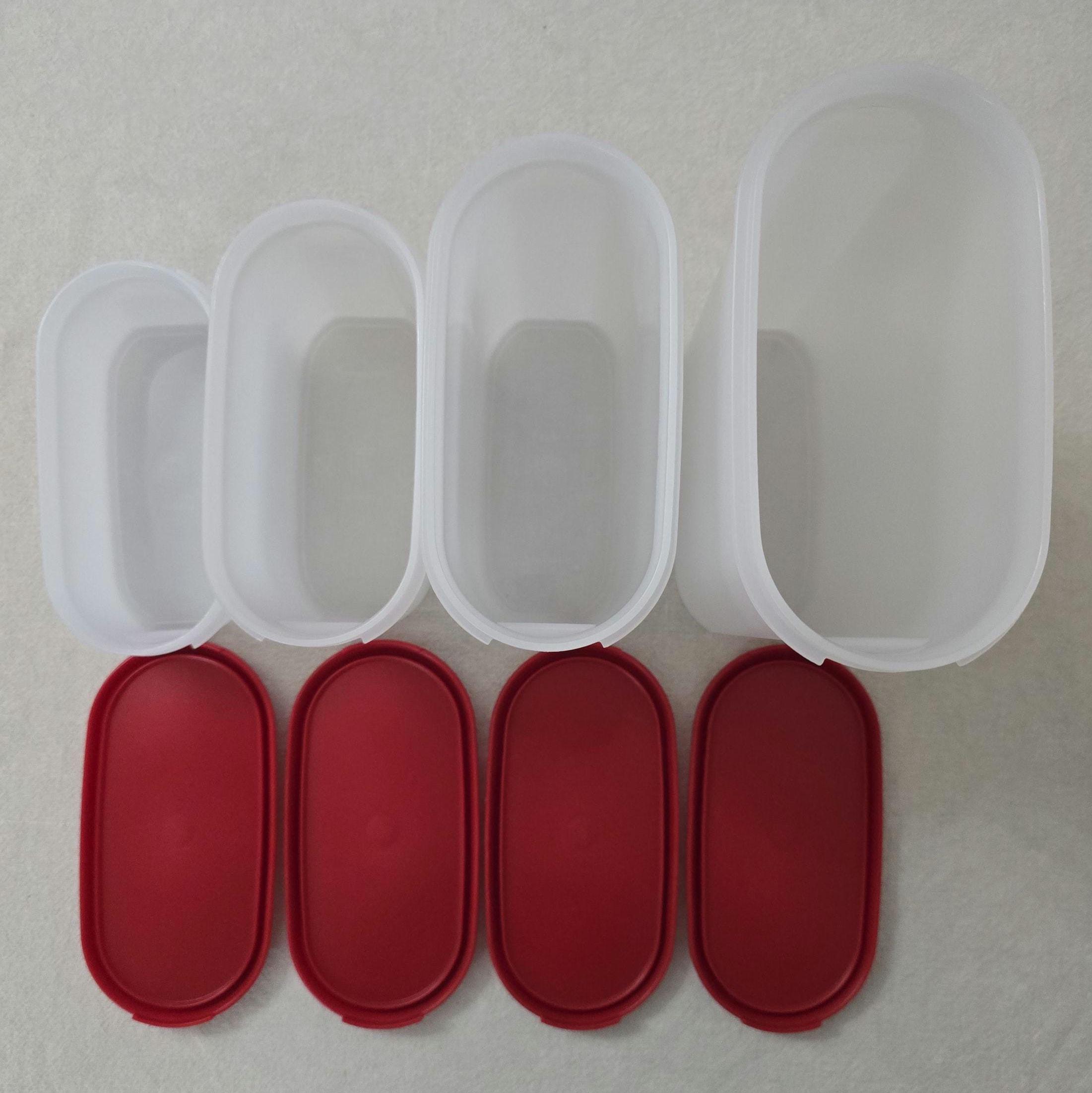 Vintage Tupperware Modular Mates Oval Storage Containers, Set of 4