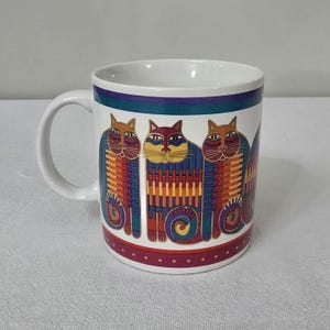 Vintage Laural Burch 1988 Rainbow Cat Cousins Ceramic Mug Made In Japan