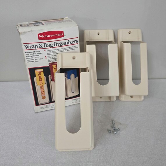 Vintage Rubbermaid Wrap and Bag Organizers With Original Box and