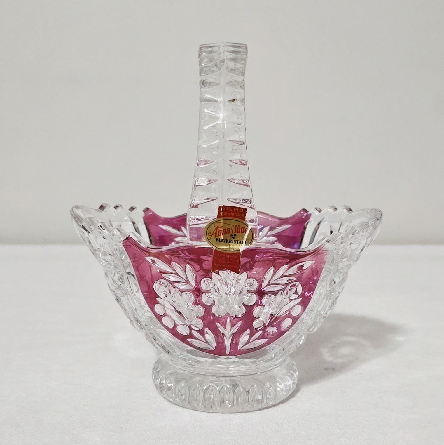 Anna Hutte Crystal Basket - Etsy