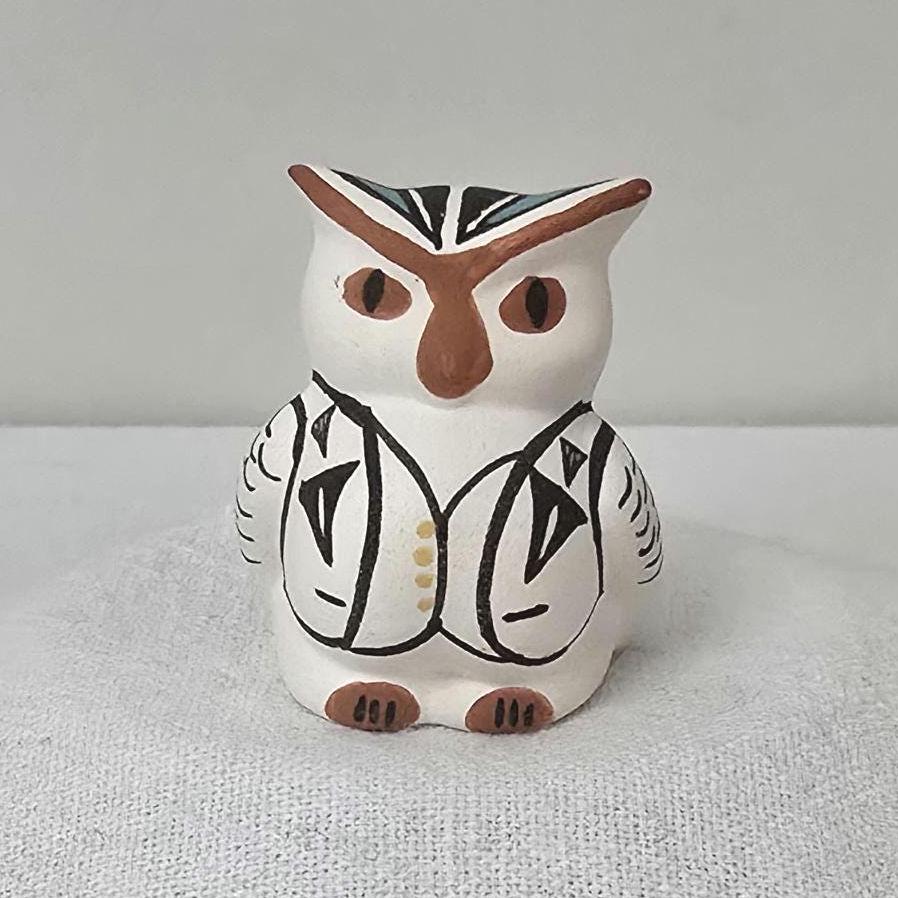OWL120 アンティーク 銘仙 9枚 まとめ売り 着用 リメイク 大量セット Vintage Acoma Pottery Owl Miniature Figurine 1 1/2