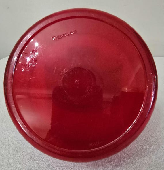 Vintage Tupperware Preludio Cranberry Red Stackable Containers