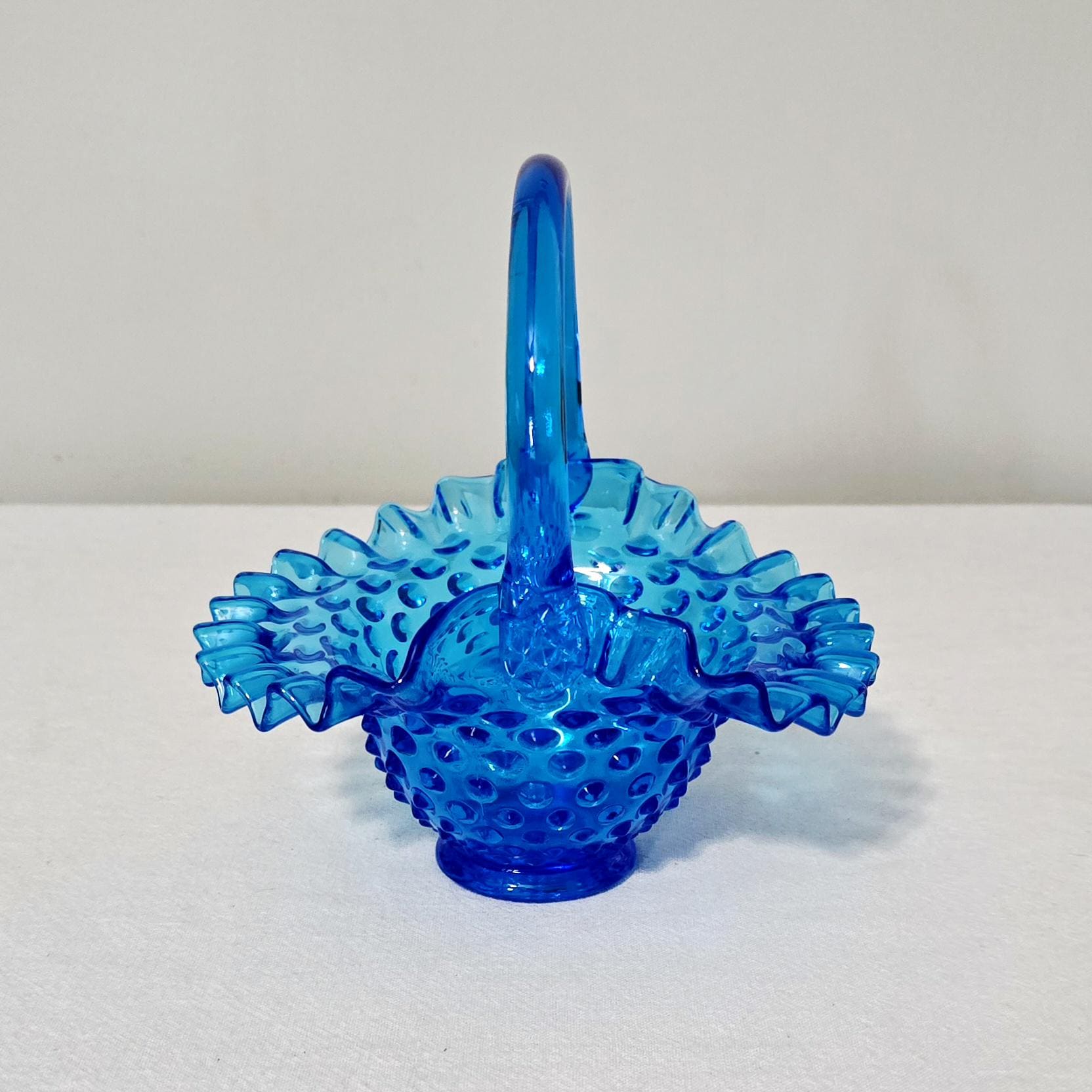 Fenton Blue Basket - Etsy