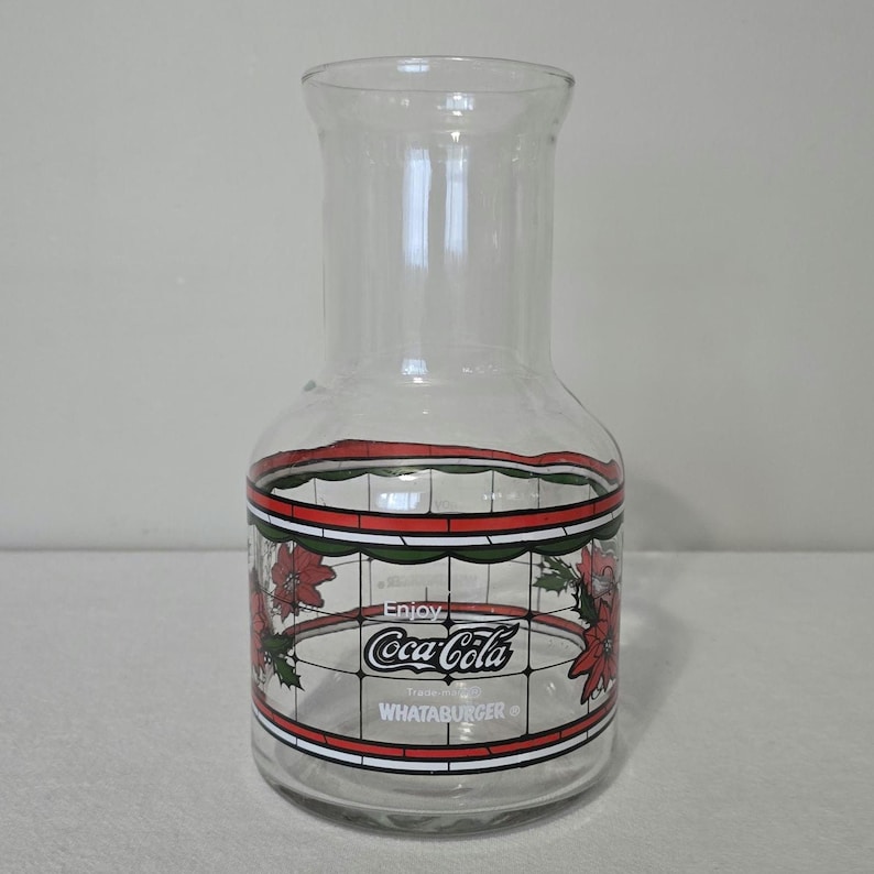 Carafe Coca-Cola 1L Et Deux Verres - Service Vintage Rétro - État Parfait