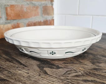 Longaberger Woven Traditions 10" Pie Plate - Heritage Green