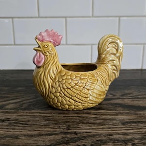 Vintage Ceramic Rooster Creamer Farmhouse Kitchen Decor