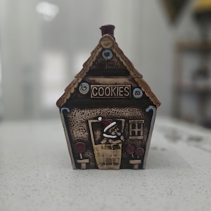 Vintage Gingerbread House With Elf Cookie Jar By Mogi Nagoya