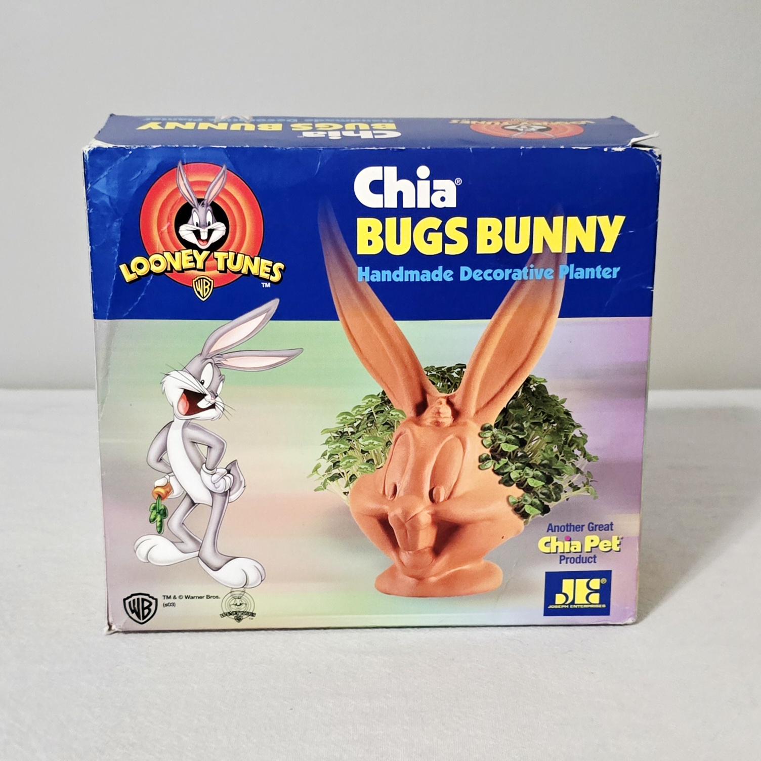 Vintage Chia 2002 Bugs Bunny Handmade Decorative Planter, Looney