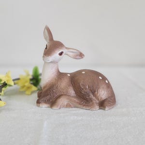 Vintage Ceramic Fawn Deer Figurine Made in Taiwan