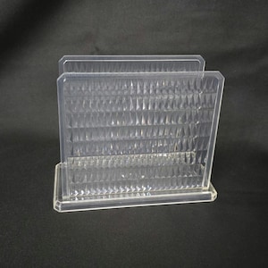 Vintage Clear Acrylic Napkin Holder Made In USA By Arrow