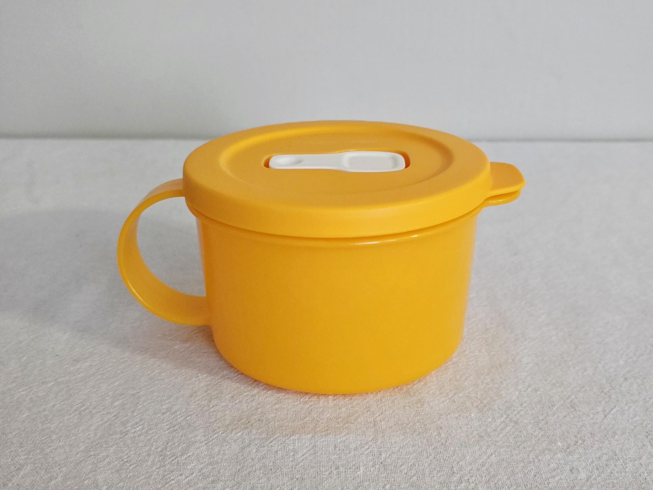 Tupperware Crystalwave Microwave Soup Mug, Orange 2 Cup 16oz Food