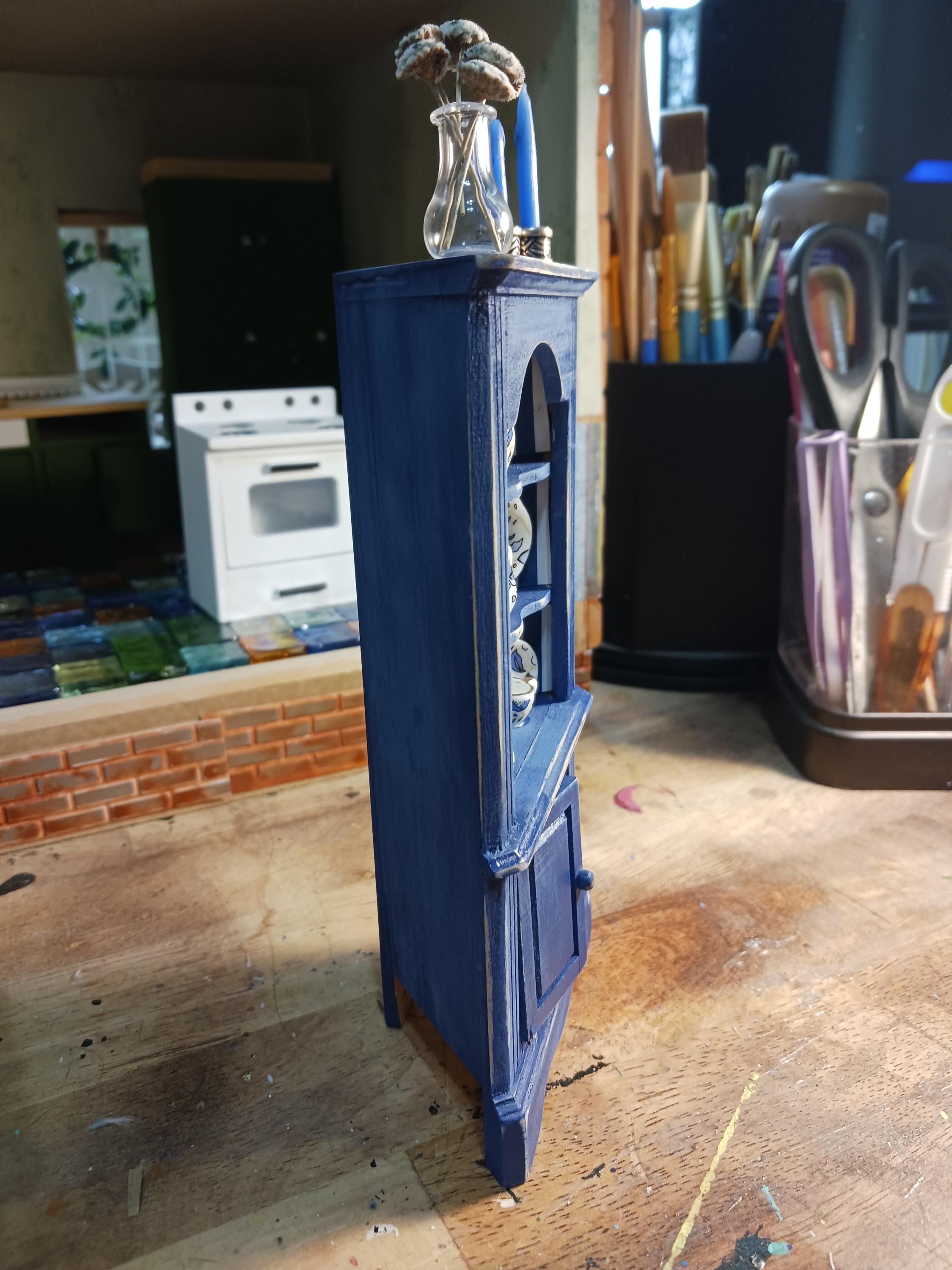 Beauty in Blue China Corner Cabinet
