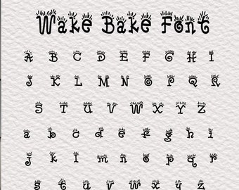 Wake Bake Font ttf Ai PNG SVG Eps Jamaiga font