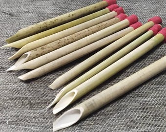 Bamboo Calligraphy Pen Set: 10 Pens (1-9 mm)