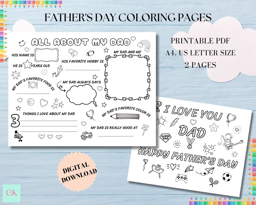 Fathers Day Coloring Pagesall About My Dadfathers Day Coloring ...