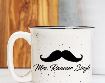 Taza de la Sra. Ranveer Singh: Regalo para fans de Bollywood, una taza de café original