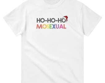 Camiseta de Navidad gay Regalo homosexual Camiseta Ho Ho Ho Regalos de Navidad homo Camiseta de Navidad lesbiana Regalos festivos Camiseta de Navidad del orgullo