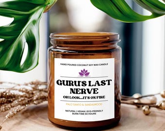 Regalo divertido para el gurú Bharathanatyam: Vela de soja Last Nerve