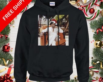 Sudadera con capucha navideña Rajinikanth Sudadera con capucha navideña de la superestrella tamil Rajini Sudadera con capucha navideña Thalaivar para fanáticos de películas indias tamiles Feliz Navidad Rajini