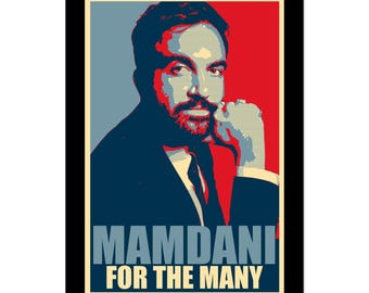 Zohran Mamdani Impresión de arte político: Cartel electoral de Nueva York