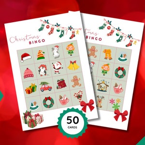 Christmas bingo, christmas game, christmas games, bingo cards, christmas kids, holiday games, christmas party game, christmas family, bingo