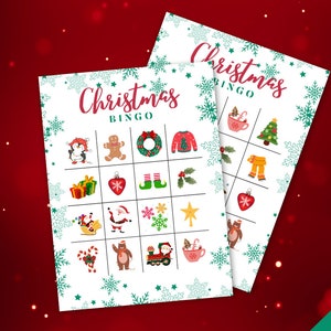 Christmas bingo, christmas game, christmas games, bingo cards, christmas kids, holiday games, christmas party game, christmas family, bingo