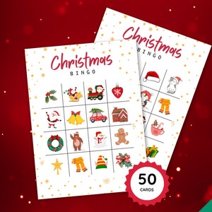 Christmas bingo, christmas game, christmas games, bingo cards, christmas kids, holiday games, christmas party game, christmas family, bingo
