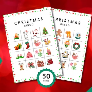 Christmas bingo, christmas game, christmas games, bingo cards, christmas kids, holiday games, christmas party game, christmas family, bingo