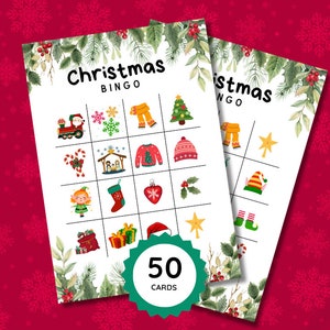 Christmas bingo, christmas game, christmas games, bingo cards, christmas kids, holiday games, christmas party game, christmas family, bingo