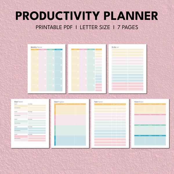 Printable productivity planner Daily productivity tracker Time management worksheet Prioritization sheets Daily routine organizer