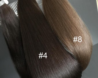 Real Slavic hair 100gr 50 cm, human hair, remy hair, Slavic hair extensions, Slavic hair keratin method, flat tip 4 mm
