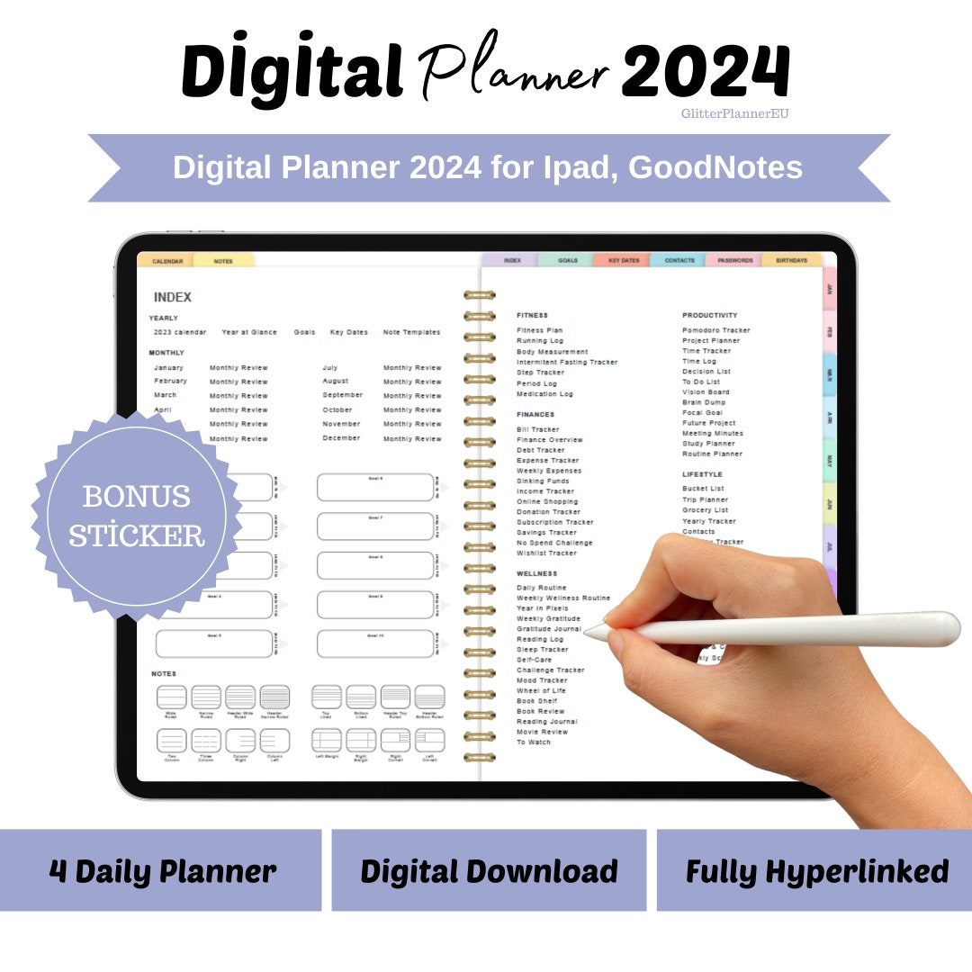 Digital Planner 2024, Goodnotes Planner, iPad Planner, Notability ...