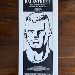 Backstreet London Poster Tom of Finland Leather Bar