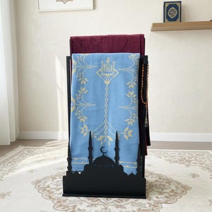 Prayer Rug Display Stand, Islamic Prayer Mat Holder, Mosque Decor image 1