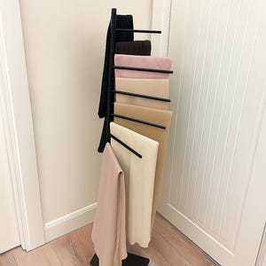 Multipurpose Movable Portable Hanger - Scarf, Shawl, Tie, Towel and Blanket Storage Solution - Metal Hanger