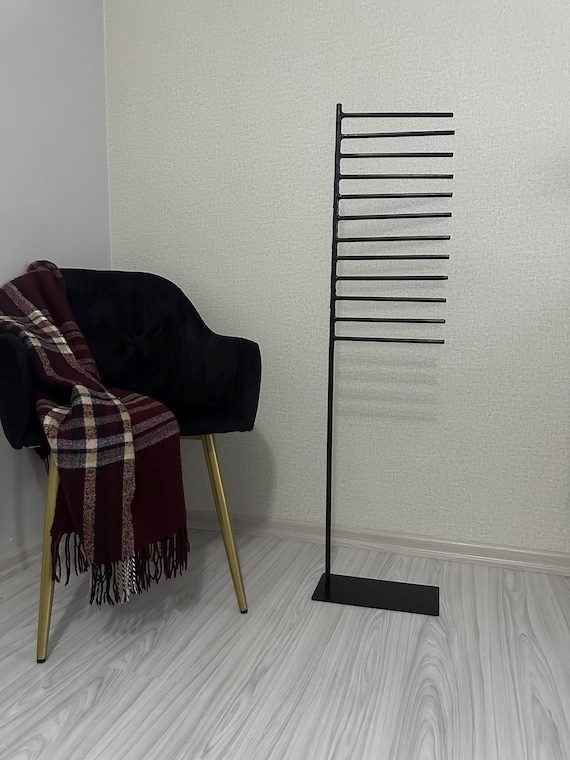 Multipurpose Movable Portable Hanger - Scarf, Shawl, Tie, Towel and Blanket Storage Solution - Metal Hanger