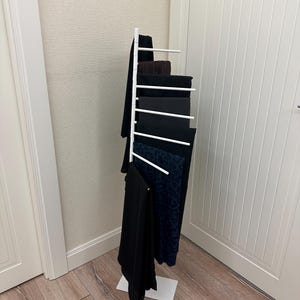 Multipurpose Movable Portable Hanger - Scarf, Shawl, Tie, Towel and Blanket Storage Solution - Metal Hanger image 3