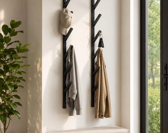 Garderobenhaken für den Eingangsbereich, Metallgarderobe, Flurorganizer, Wandhaken im Industriestil, Wandhalterung für Garderoben, Moderne Wohnaccessoires