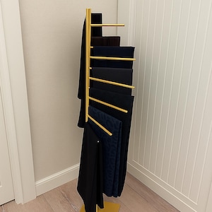 Multipurpose Movable Portable Hanger - Scarf, Shawl, Tie, Towel and Blanket Storage Solution - Metal Hanger image 4