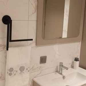Portasciugamani a parete, portasciugamani da bagno a doppia barra, portasciugamani da cucina - elegante portasciugamani