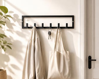 Modern Metal Wall Coat Rack , Minimalist Coat Hooks , Entryway Wall Hanger, Metal Hanger for Hat, Towel & Clothes