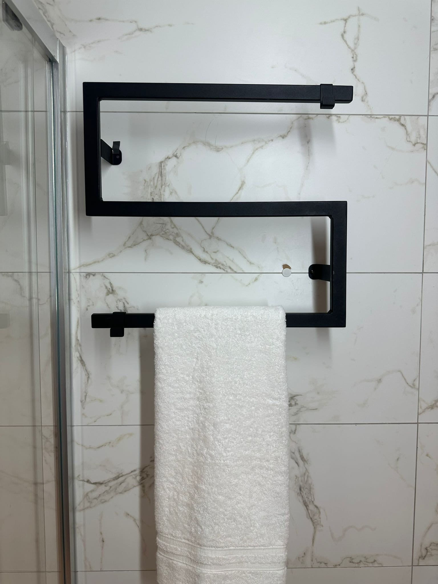Modern Towel Organizer, Bath Towel Holder, Hand Towel Holder, Guest ...