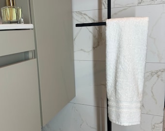 Modern Freestanding Metal Towel Rack, 4-Tier Bathroom Organizer