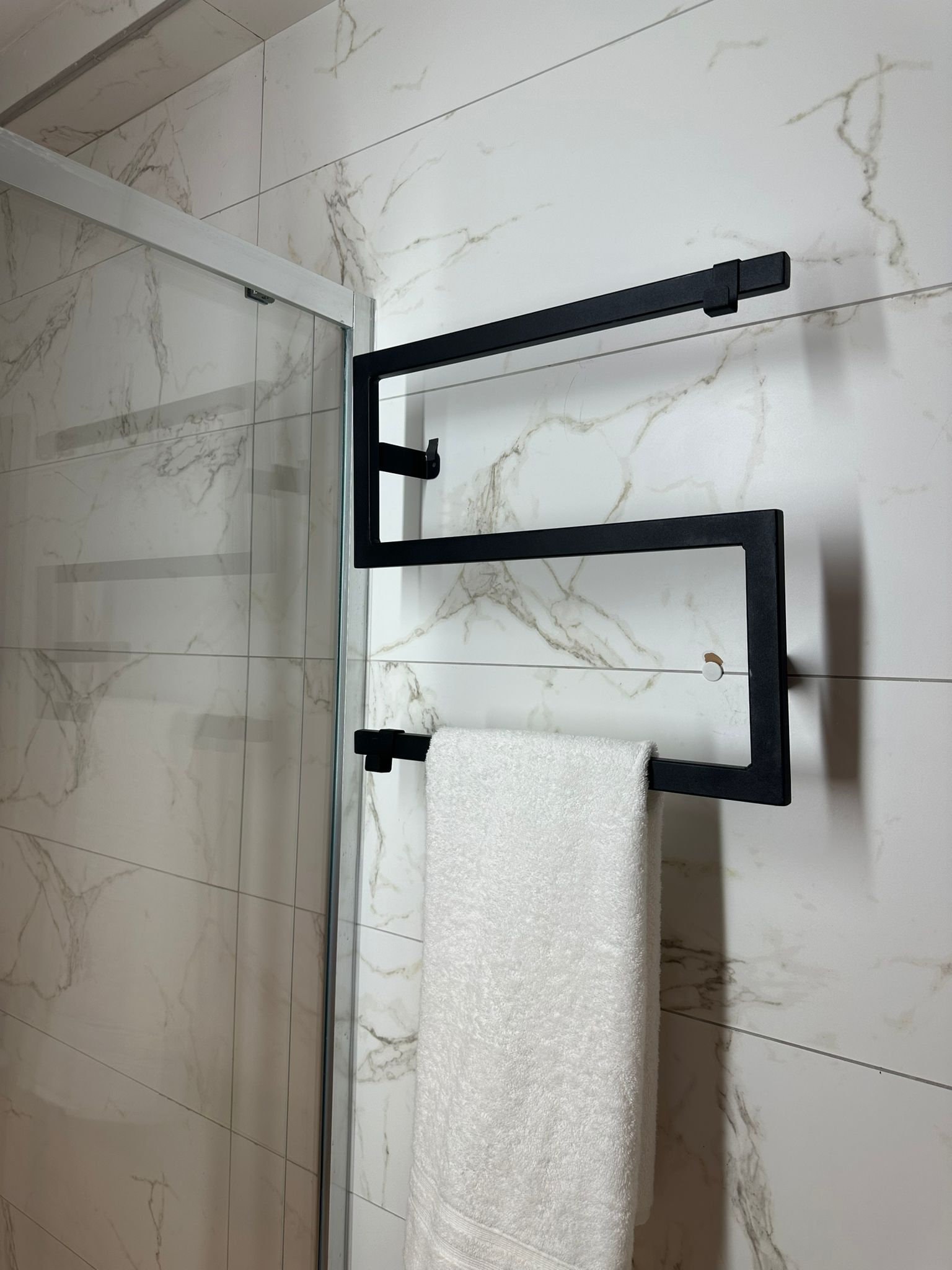 Modern Towel Organizer, Bath Towel Holder, Hand Towel Holder, Guest ...