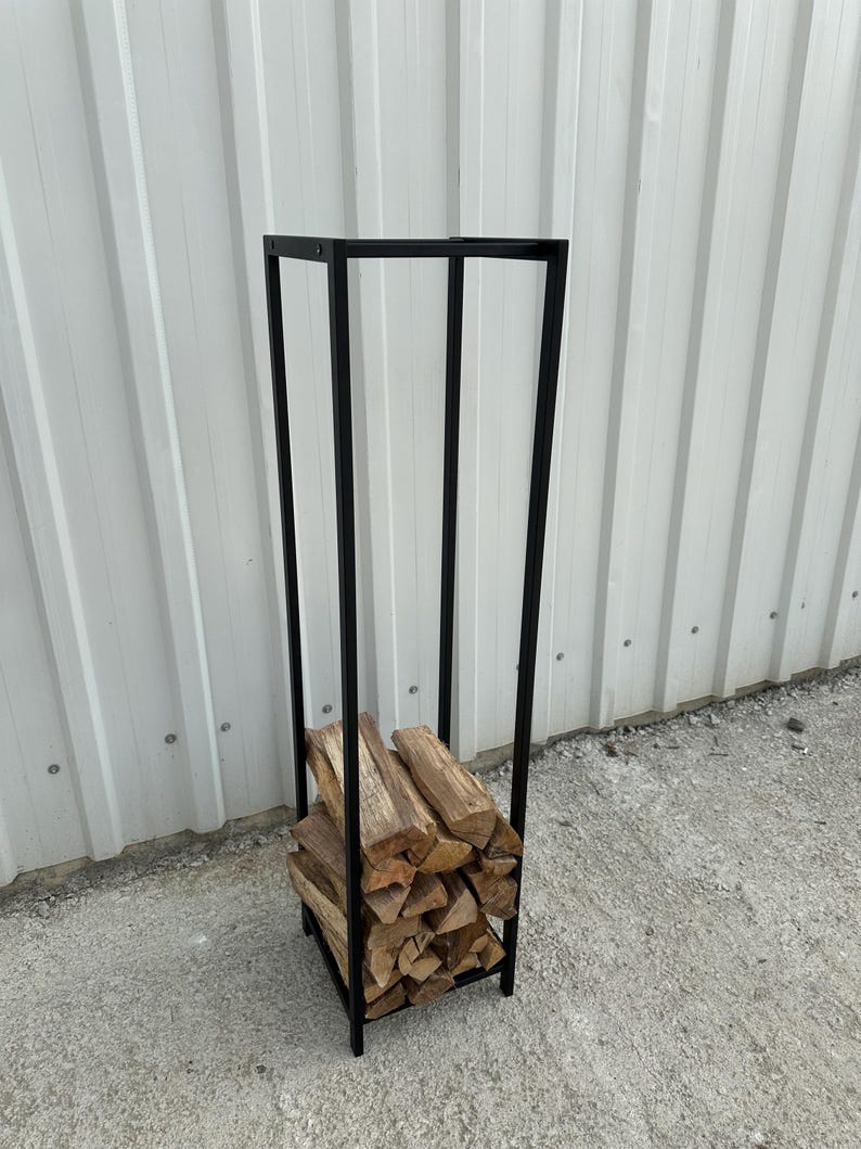 Custom Firewood Racks Modern Metal Firewood Rack – Indoor Log Storage, Custom Sizes - Etsy